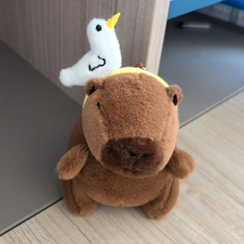 Capybara Plush Toy – Cute Winged Hoodie Stuffed Animal Keychain
