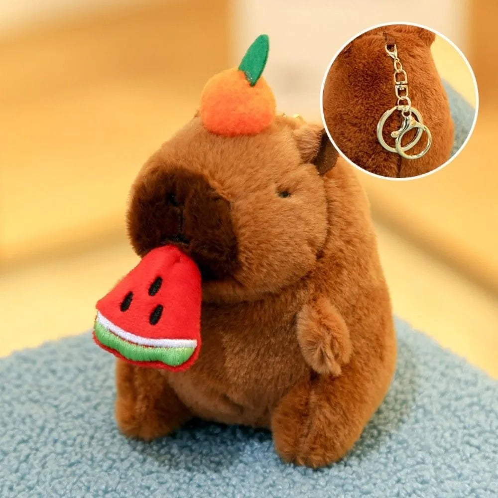 Capybara Plush Toy – Cute Winged Hoodie Stuffed Animal Keychain