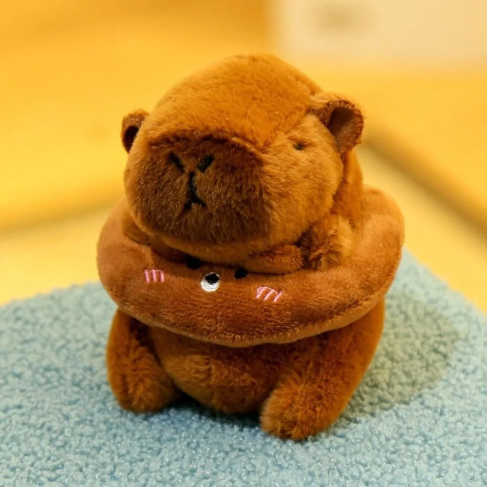 Capybara Plush Toy – Cute Winged Hoodie Stuffed Animal Keychain