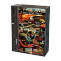 Futuristic cyberpunk marble run kit, automatic 3D model track for adults