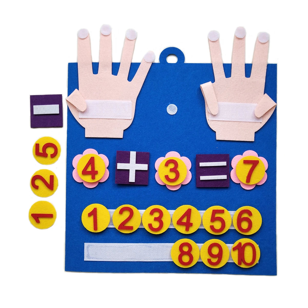 Felt finger numbers Montessori math counting toy for preschool kids early learning