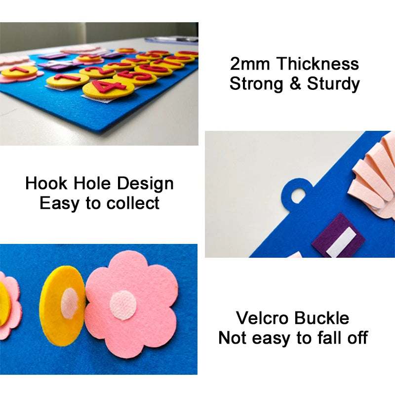 Felt finger numbers Montessori math counting toy for preschool kids early learning