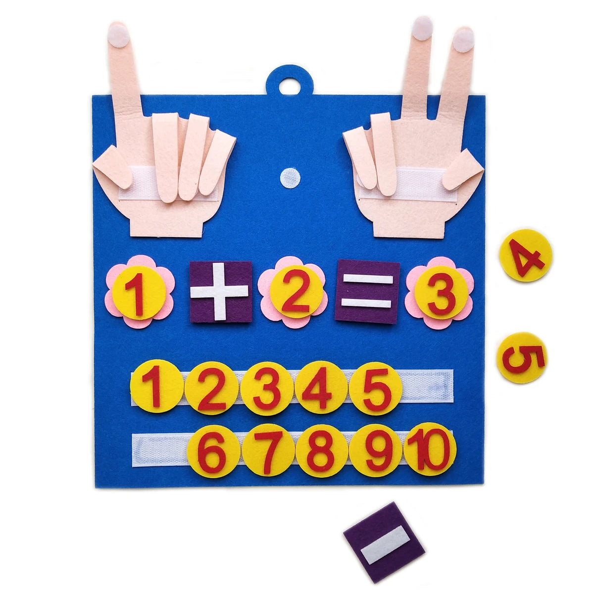 Felt finger numbers Montessori math counting toy for preschool kids early learning