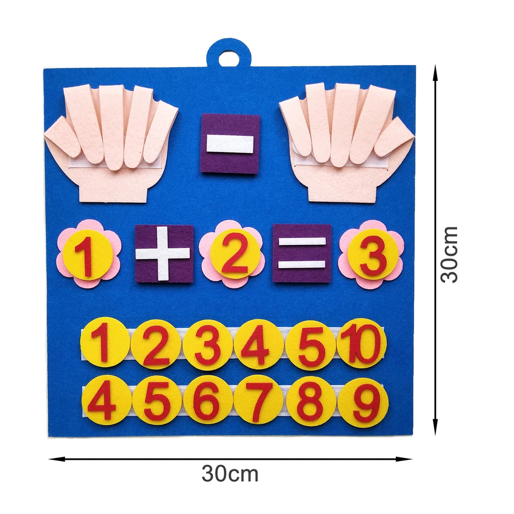 Felt finger numbers Montessori math counting toy for preschool kids early learning