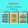 Reusable wipe-clean find the difference focus training game for kids, screen-free learning