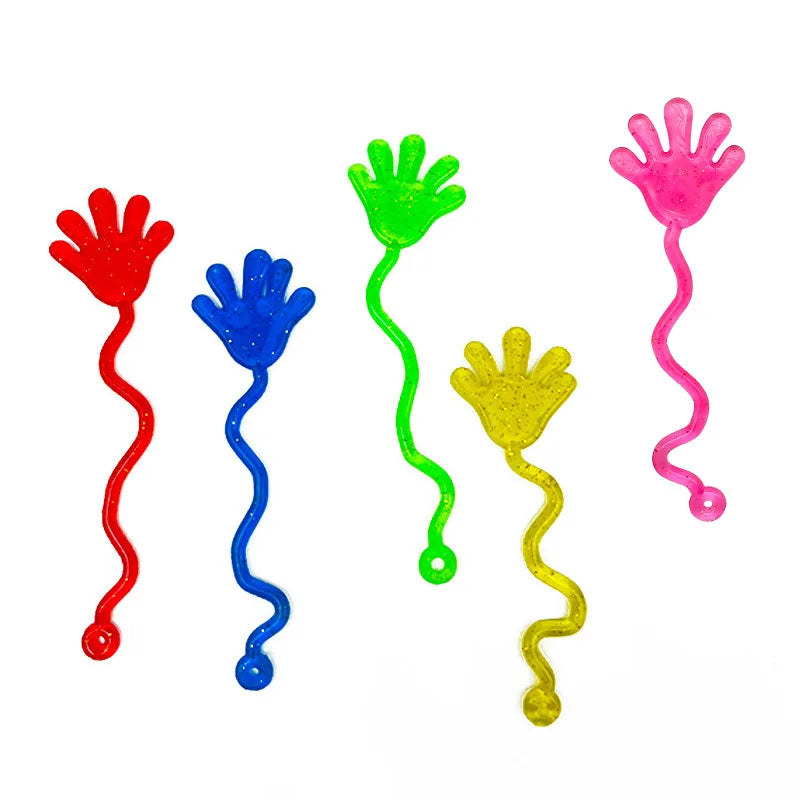 Glitter sticky hands toy 20 pack stretchy slap palm novelty party favors for kids