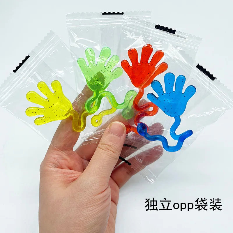 Glitter sticky hands toy 20 pack stretchy slap palm novelty party favors for kids