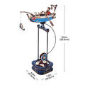 Gravity swing 3D wooden puzzle model kit, kinetic Sky Captain and Ocean Fisher desk toy