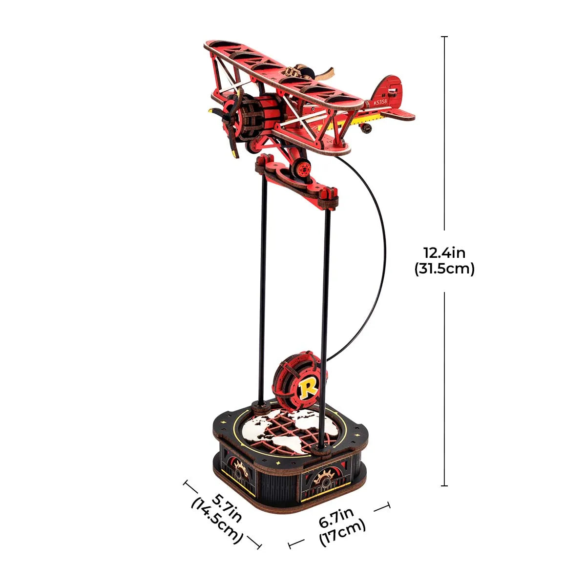 Gravity swing 3D wooden puzzle model kit, kinetic Sky Captain and Ocean Fisher desk toy