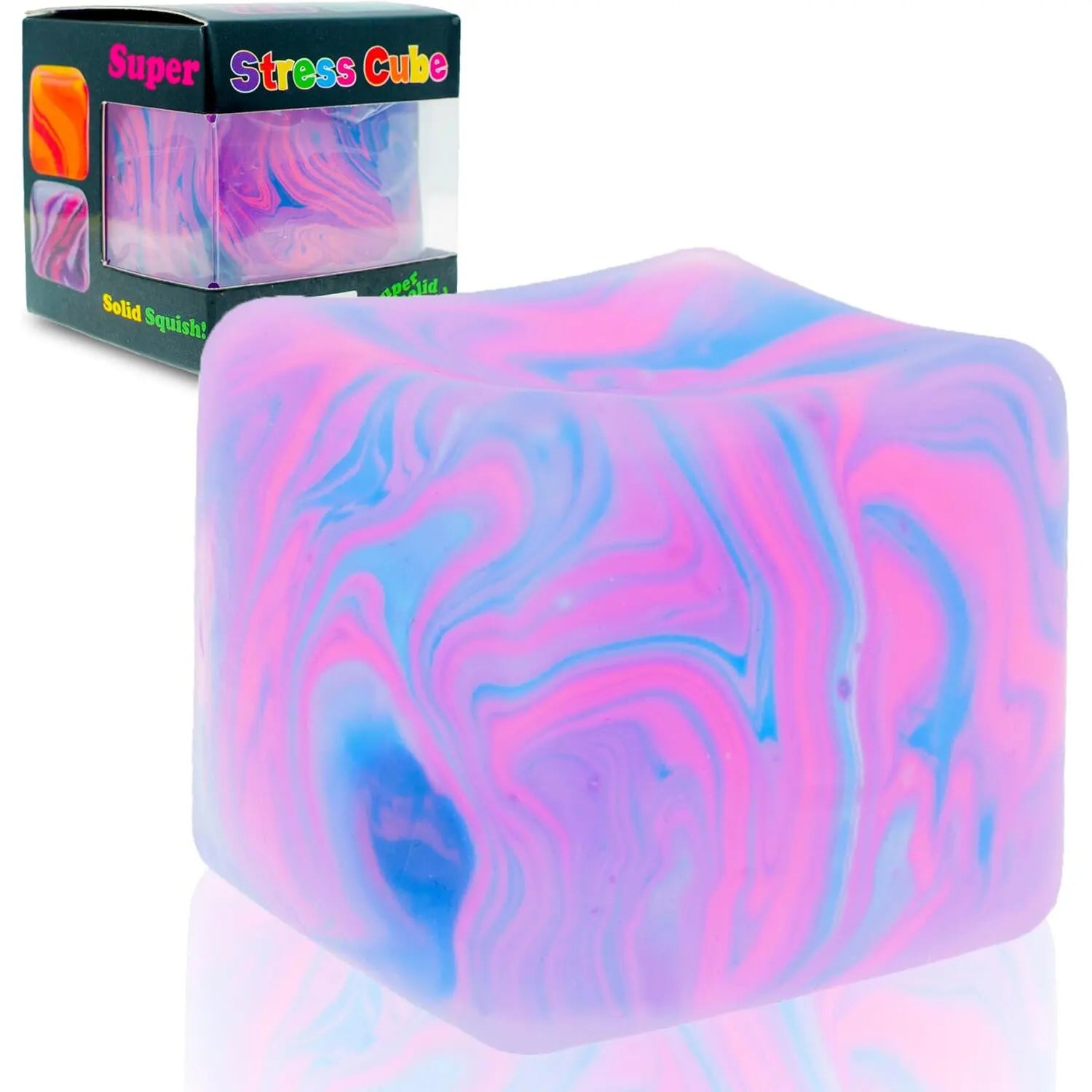 Cute rabbit ice cube squishy fidget toy for stress relief, soft sensory squeeze toy
