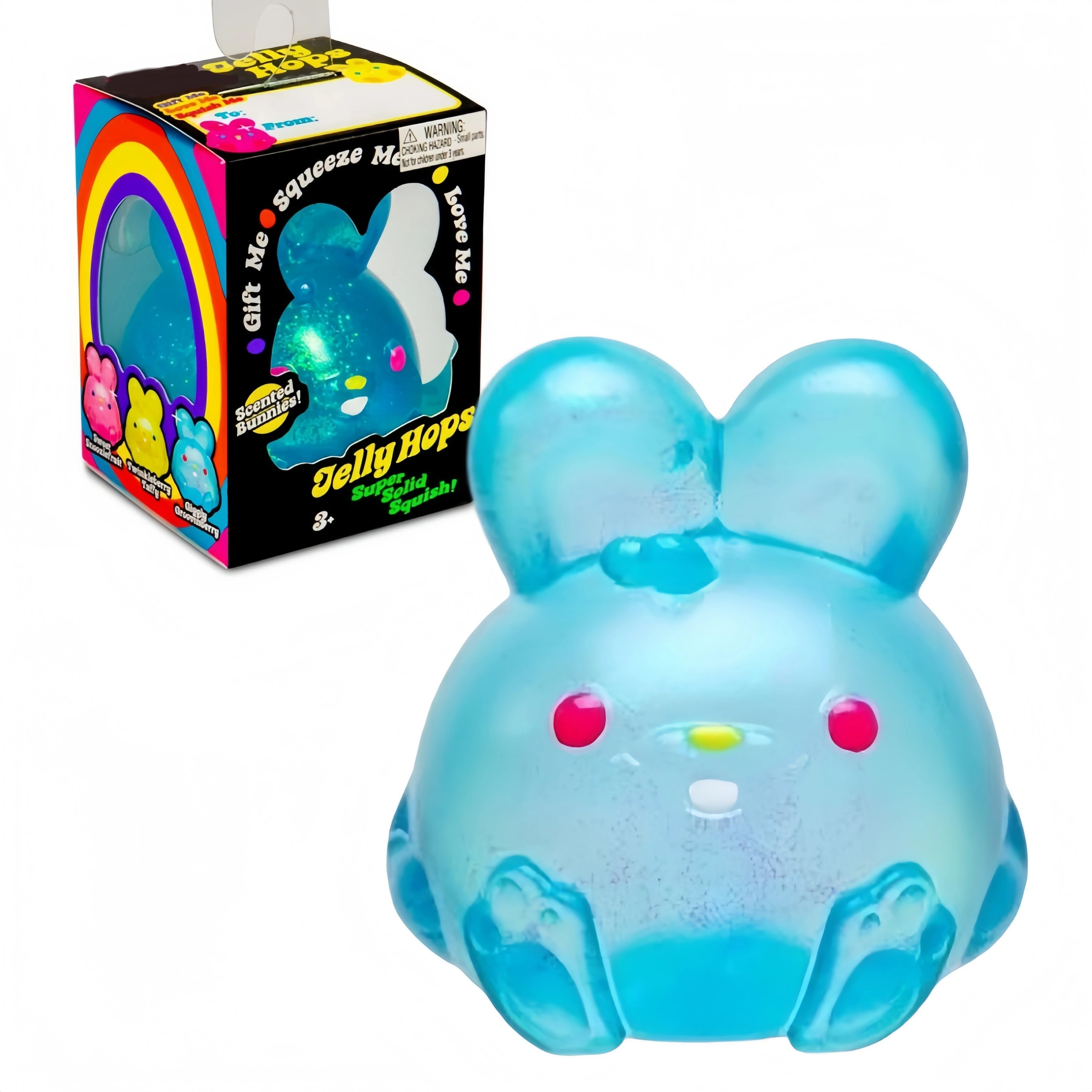 Cute rabbit ice cube squishy fidget toy for stress relief, soft sensory squeeze toy
