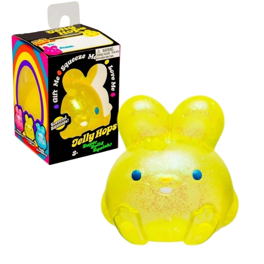 Cute rabbit ice cube squishy fidget toy for stress relief, soft sensory squeeze toy