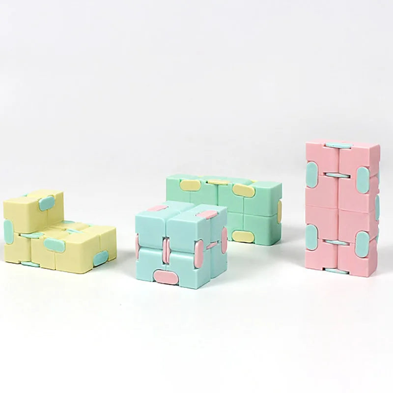 Infinity magic cube fidget toy antistress desk cube for adults, folding stress relief toy