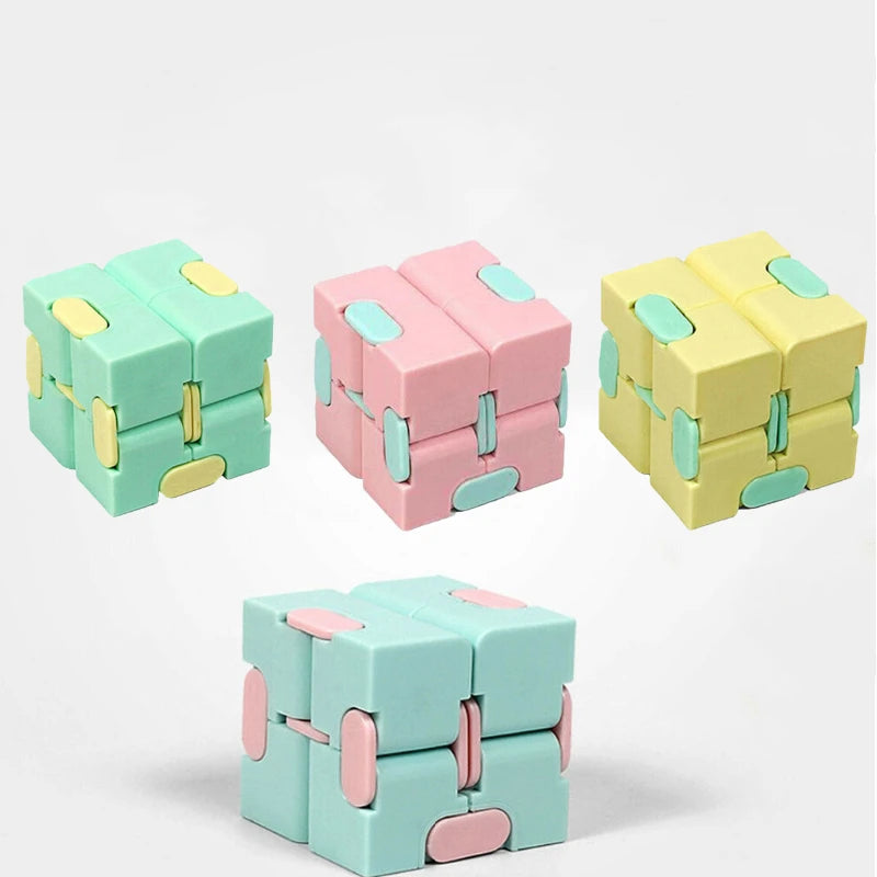 Infinity magic cube fidget toy antistress desk cube for adults, folding stress relief toy