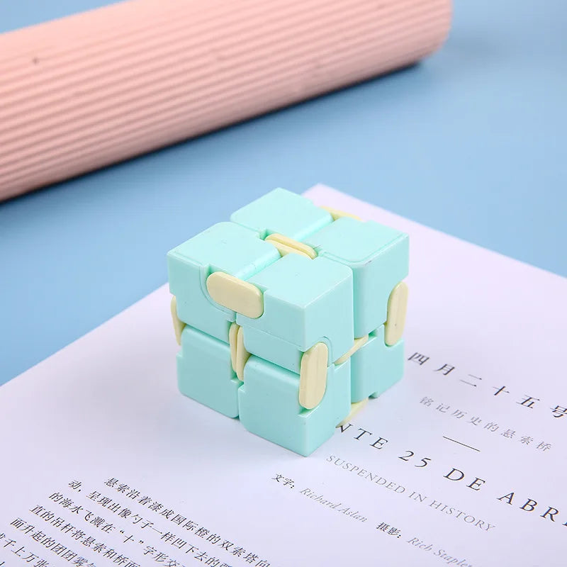 Infinity magic cube fidget toy antistress desk cube for adults, folding stress relief toy