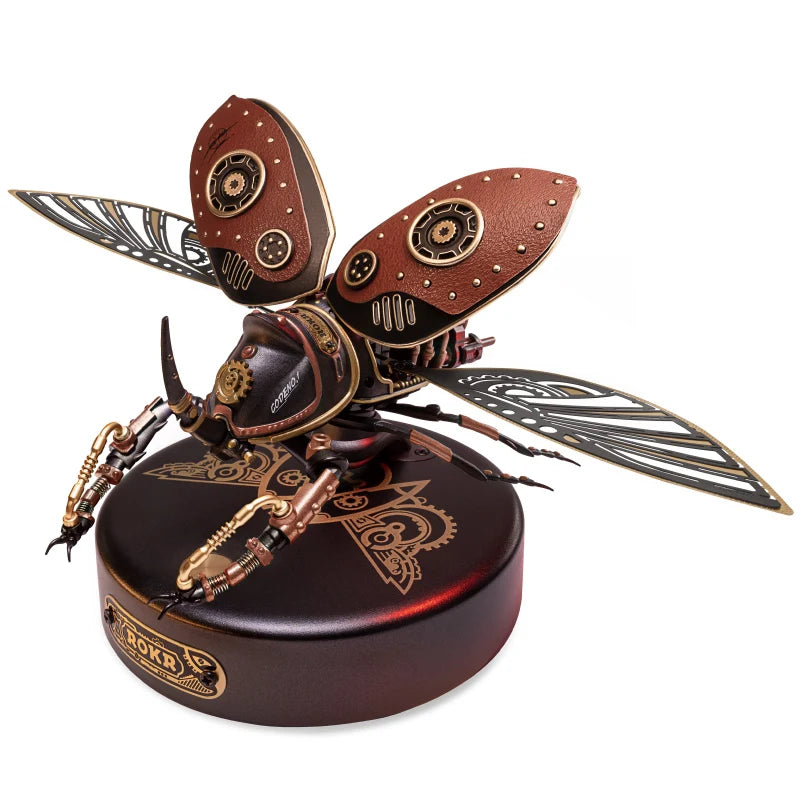 Emperor scorpion, beetle and golden coin turtle 3D plastic building block model sets