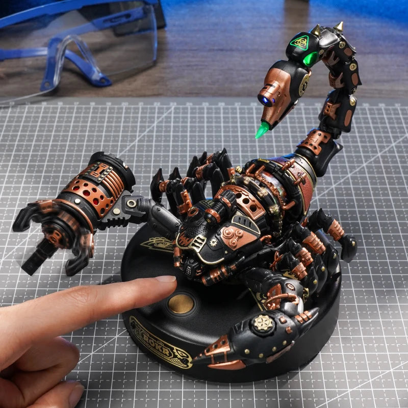 Emperor scorpion, beetle and golden coin turtle 3D plastic building block model sets