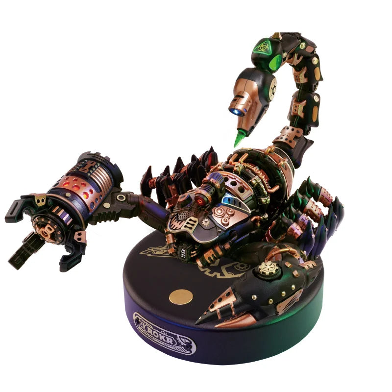 Emperor scorpion, beetle and golden coin turtle 3D plastic building block model sets