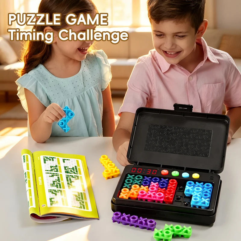 IQ logic puzzle game with 120 challenges and travel case, brain teaser
