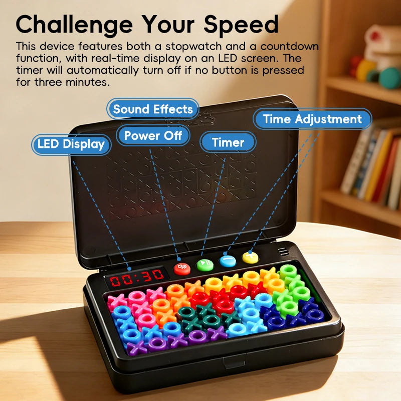 IQ logic puzzle game with 120 challenges and travel case, brain teaser