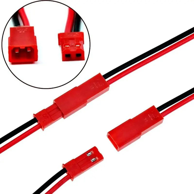 20-piece 2-pin JST male and female connector cable plug kit for DIY