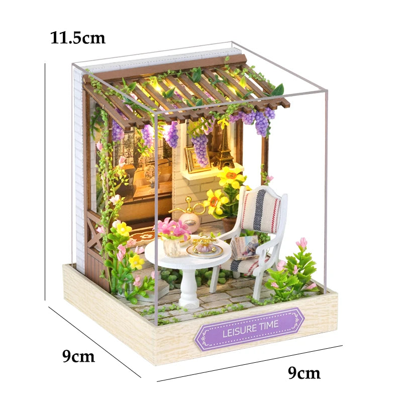 Kitten Dollhouse 3D Puzzle – Miniature Wooden Model Building Kit