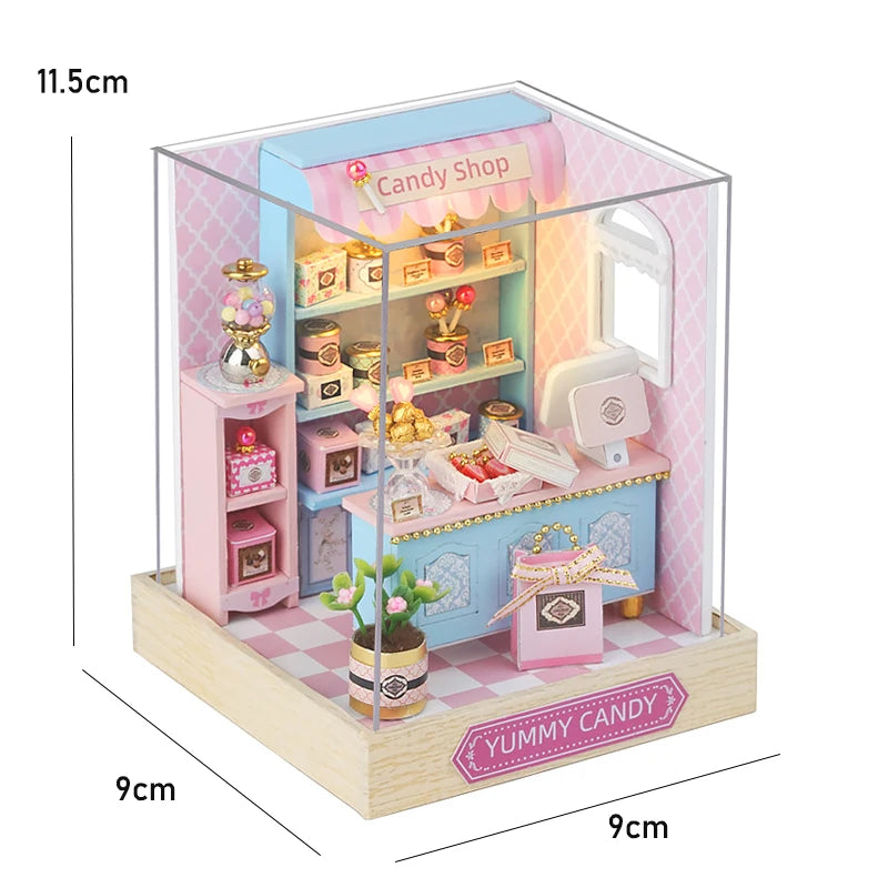 Kitten Dollhouse 3D Puzzle – Miniature Wooden Model Building Kit