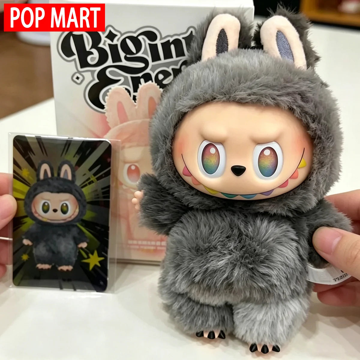 Cute macaron color plush monster doll collectible figure, soft toy gift for kids and friends