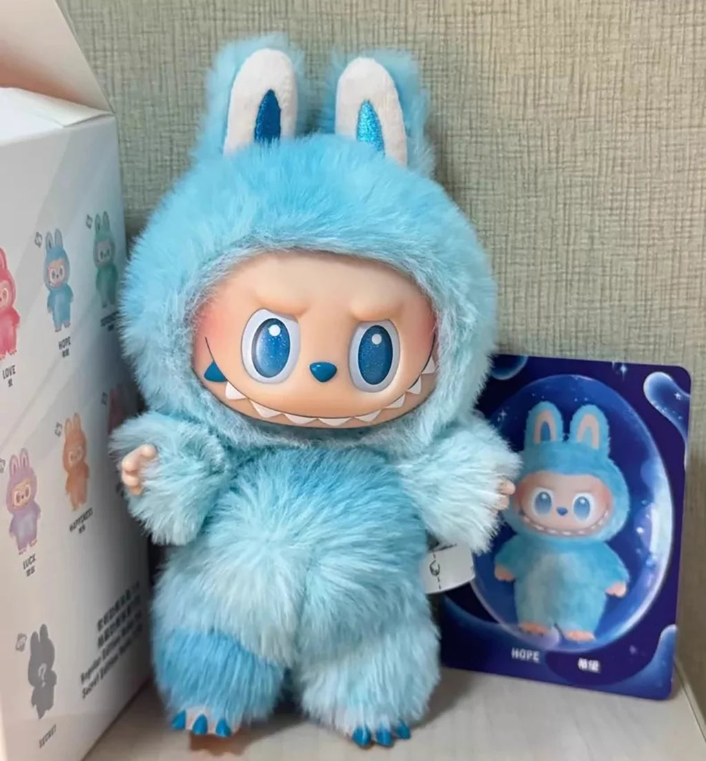 Cute macaron color plush monster doll collectible figure, soft toy gift for kids and friends