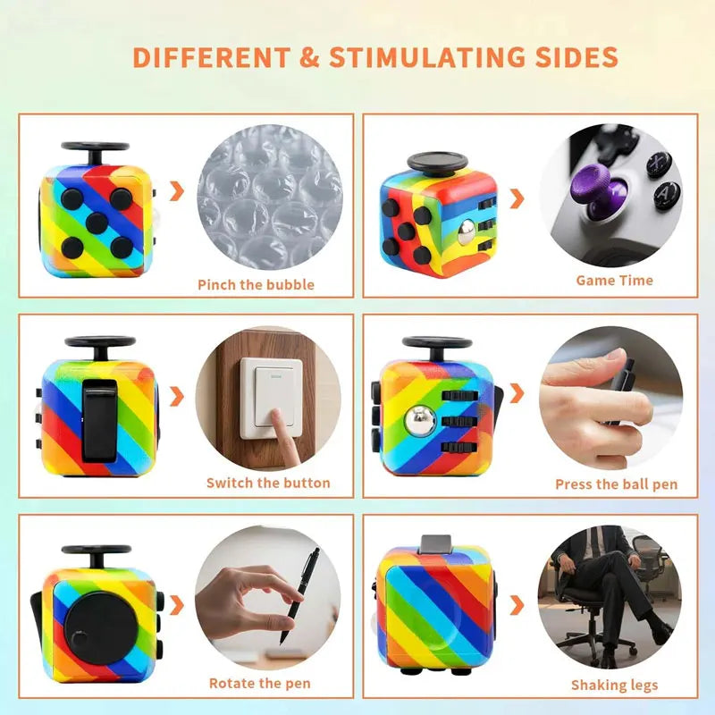 Magic dice antistress fidget toy sensory decompression cube for office and home
