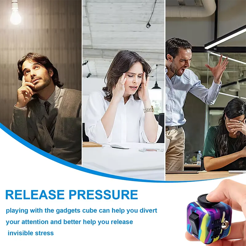 Magic dice antistress fidget toy sensory decompression cube for office and home