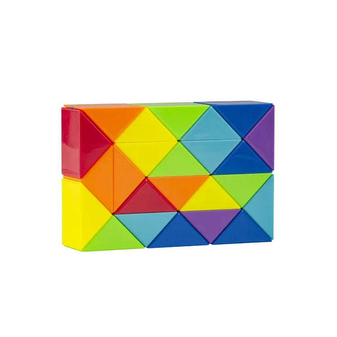 Colorful twisting magic snake puzzle fidget toy for teens and adults, screen-free stress relief