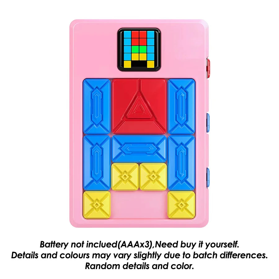 Magnetic sliding block puzzle board game, logic brain teaser for kids