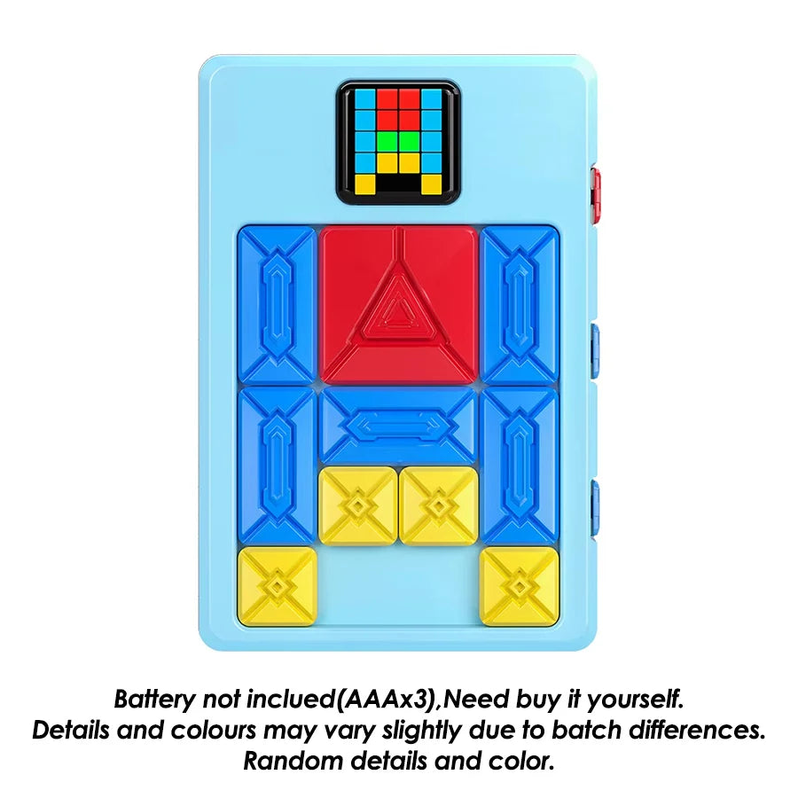 Magnetic sliding block puzzle board game, logic brain teaser for kids