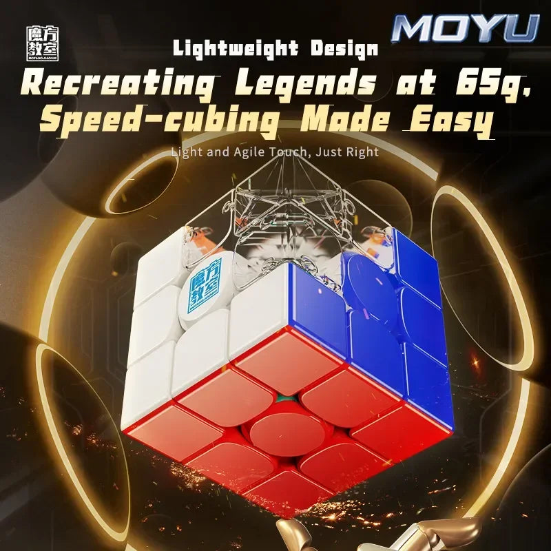 Magnetic 3x3 stickerless speed cube pro puzzle brain teaser fidget toy for all ages