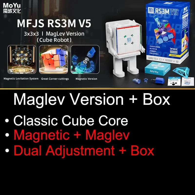 Magnetic 3x3 stickerless speed cube pro puzzle brain teaser fidget toy for all ages