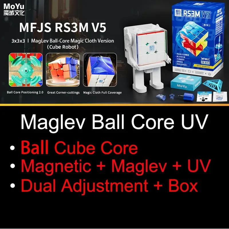 Magnetic 3x3 stickerless speed cube pro puzzle brain teaser fidget toy for all ages