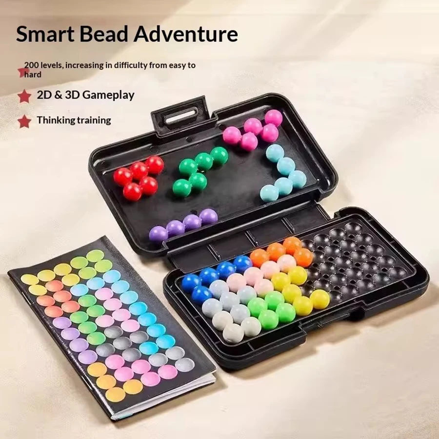 3D pyramid bead IQ logic puzzle board game brain teaser for kids
