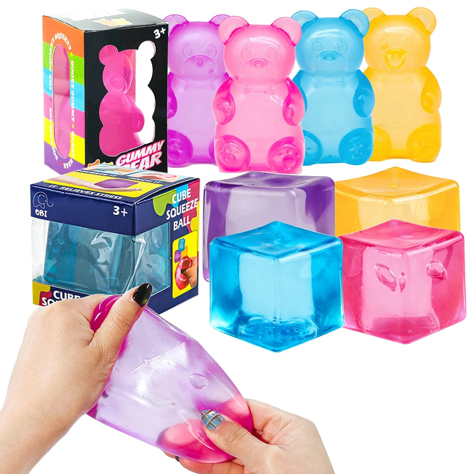 Squishy sensory fidget cube for stress relief, focus, and calming desk play