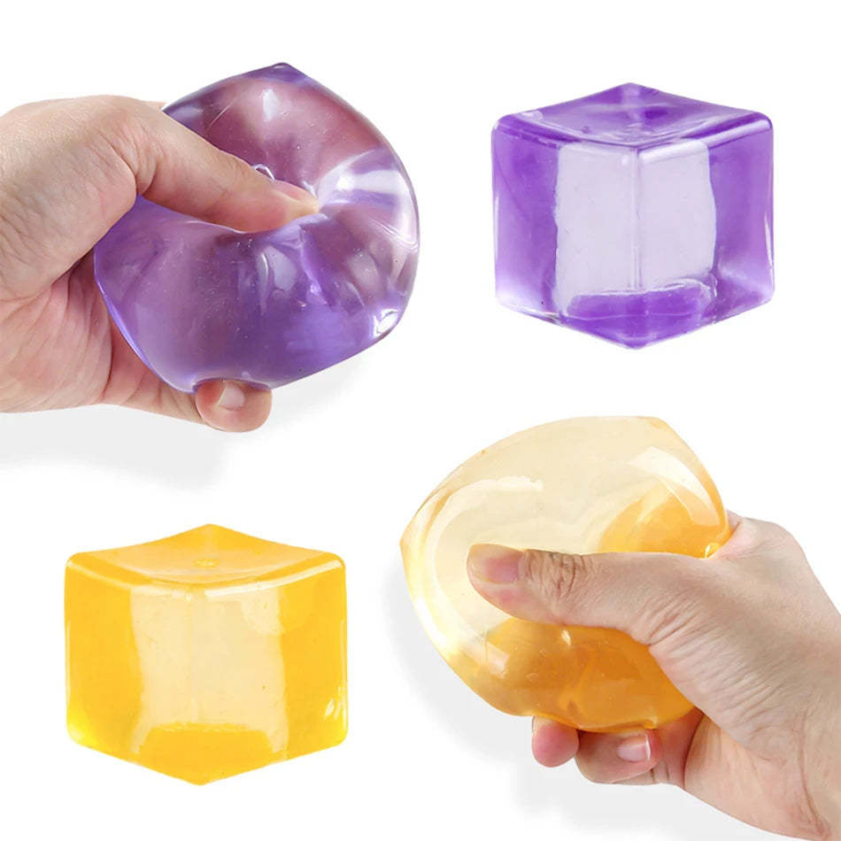 Squishy sensory fidget cube for stress relief, focus, and calming desk play