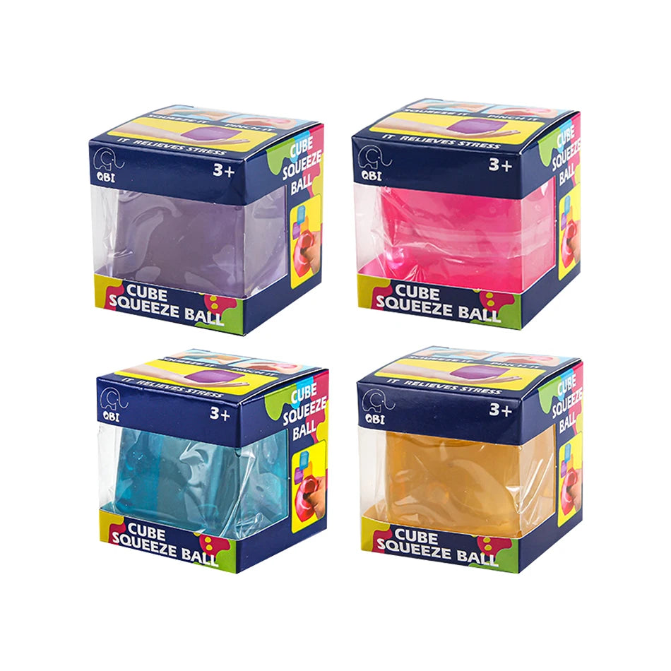 Squishy sensory fidget cube for stress relief, focus, and calming desk play