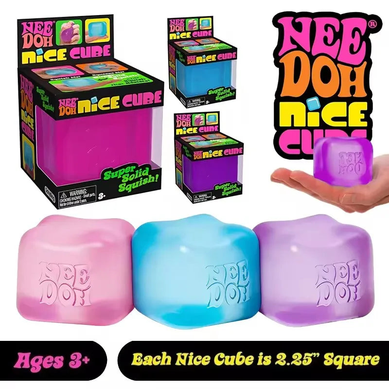 Slow-rebound squishy jellyfish flow pattern cube, stress relief sensory fidget toy