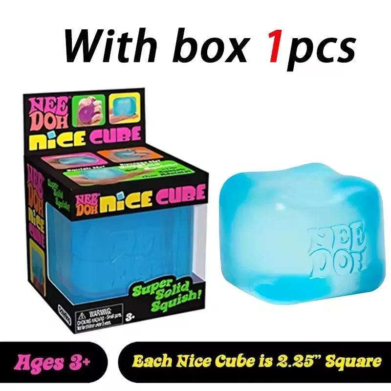 Slow-rebound squishy jellyfish flow pattern cube, stress relief sensory fidget toy