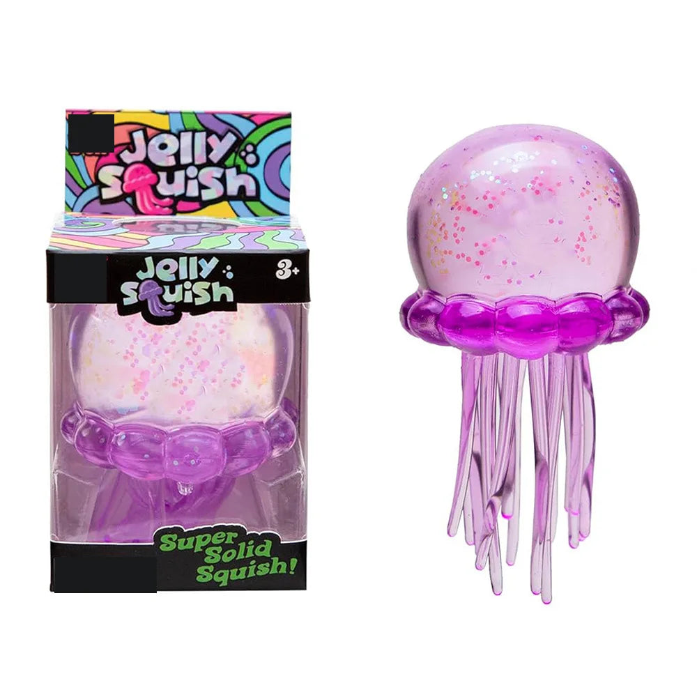 Slow-rebound squishy jellyfish flow pattern cube, stress relief sensory fidget toy