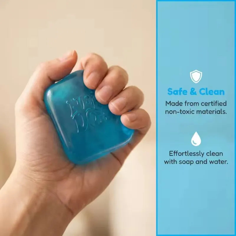 Slow-rebound squishy jellyfish flow pattern cube, stress relief sensory fidget toy