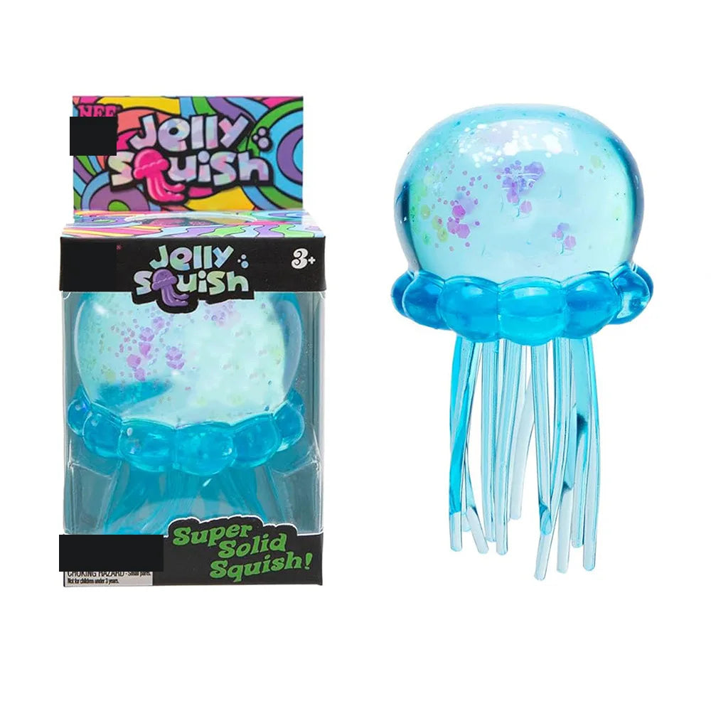 Slow-rebound squishy jellyfish flow pattern cube, stress relief sensory fidget toy