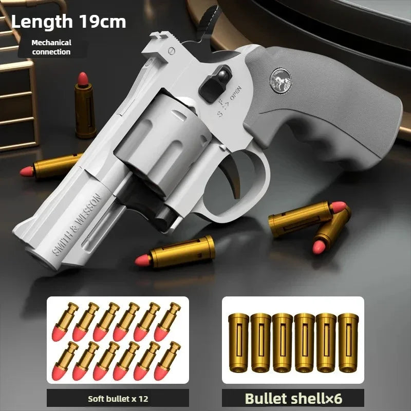 Soft dart blaster toy with rotating launcher and darts for battle games