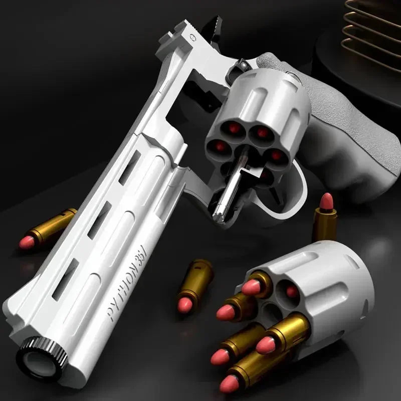 Soft dart blaster toy with rotating launcher and darts for battle games