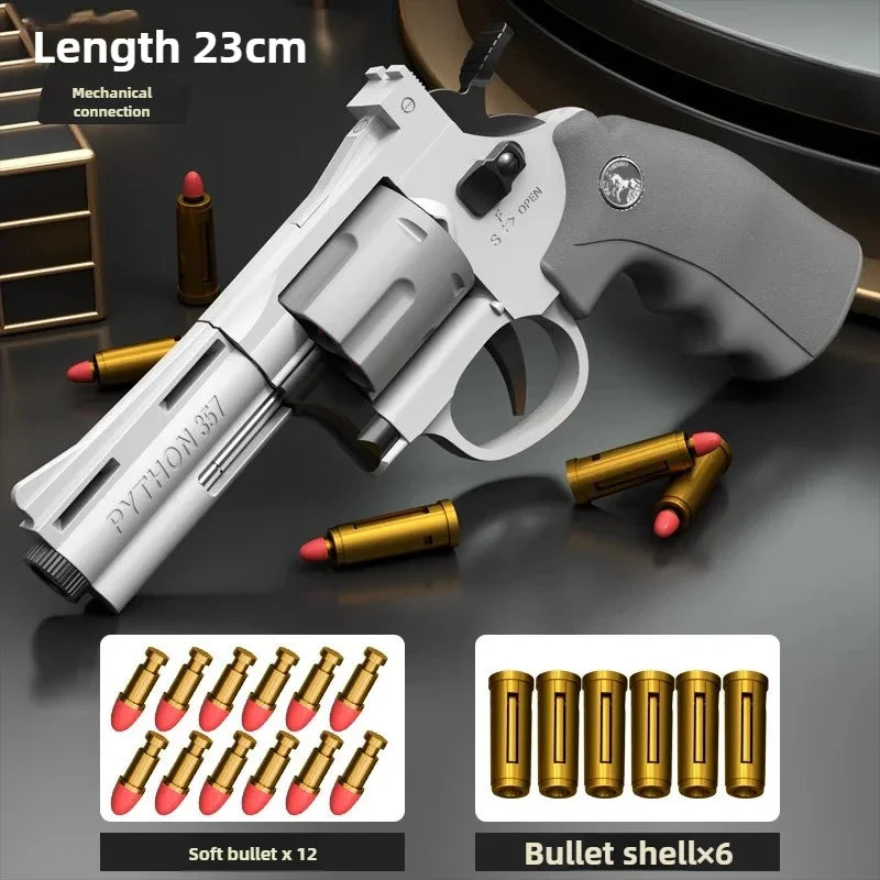 Soft dart blaster toy with rotating launcher and darts for battle games