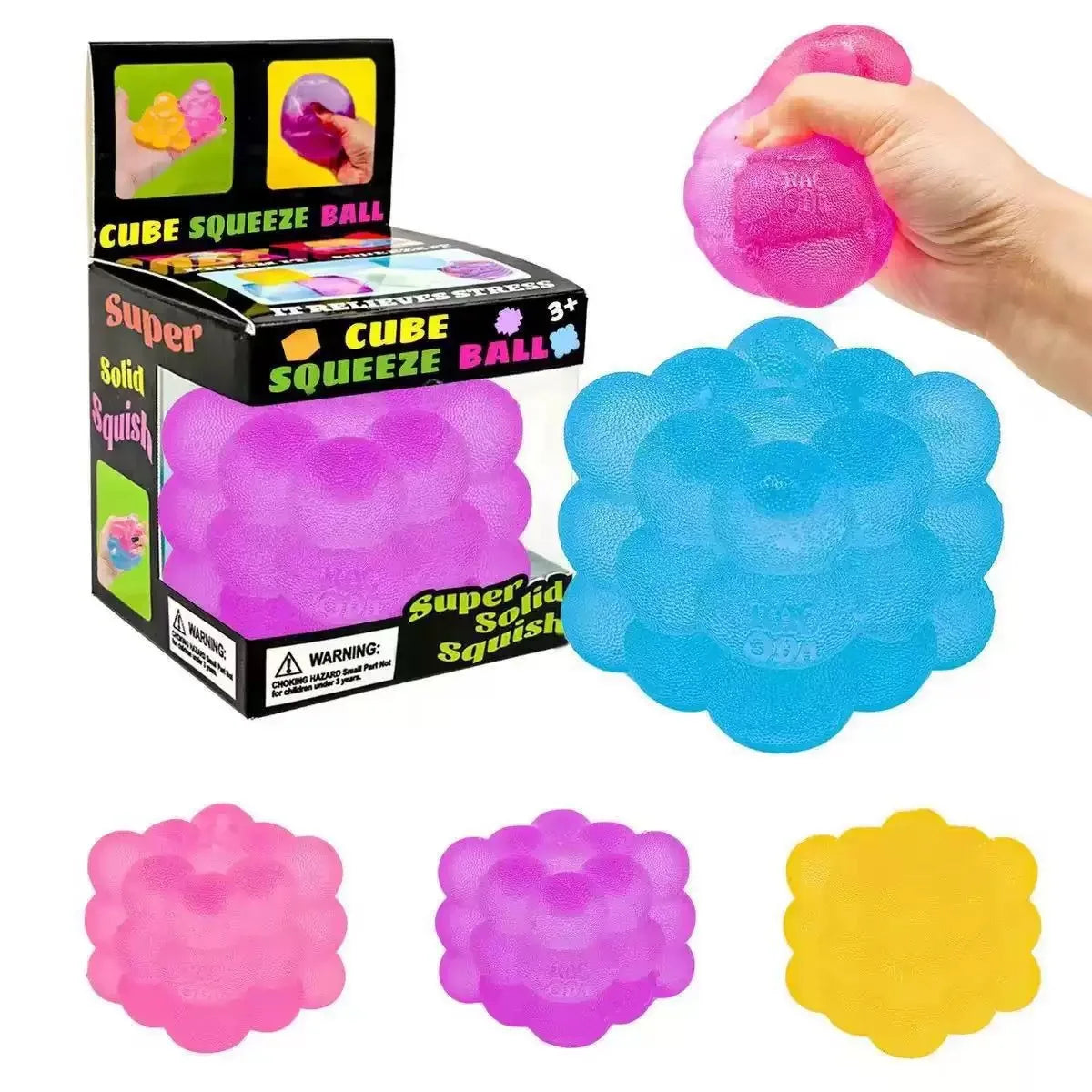 Set of candy-style kneading squishy sensory stress relief cube toys